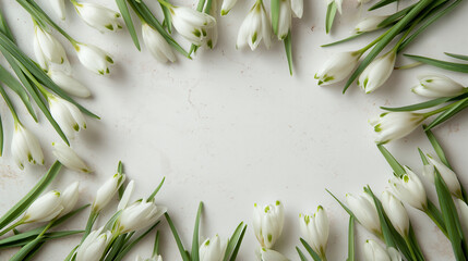 frame of snowdrops

