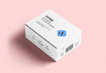 White Soap Box Packaging Mockup