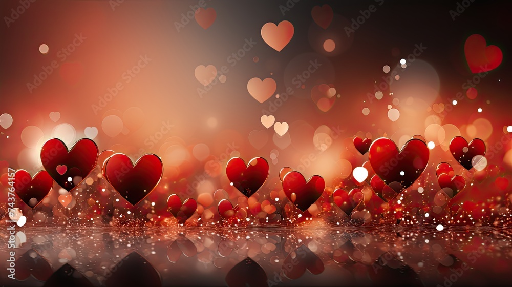 Aufkleber a diverse collection of colorful hearts resting peacefully together on a wooden table, creating a vi