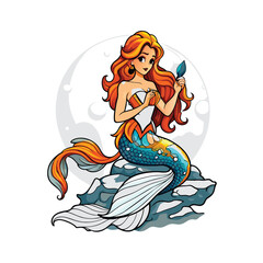 beautiful mermaid vector