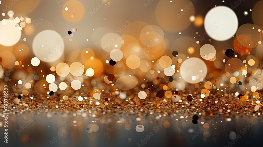 Poster a mesmerizing blend of shimmering gold and soft white lights, forming a dazzling and dreamy spectacl