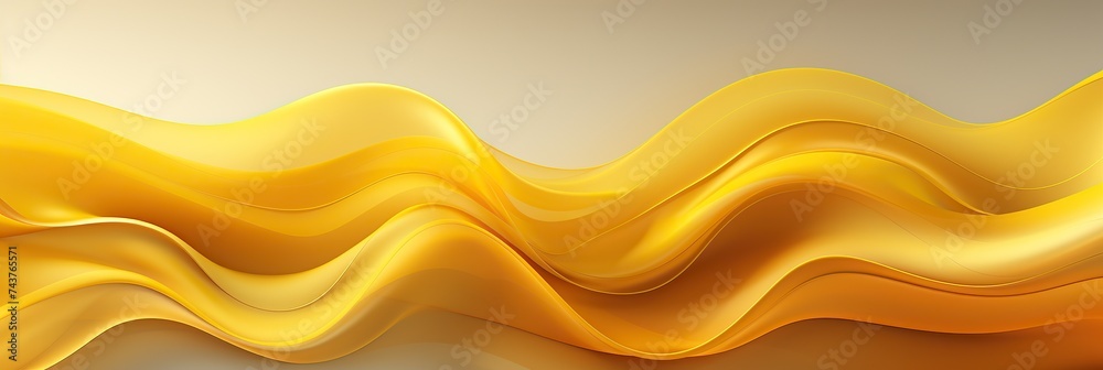 Aufkleber a vibrant yellow wavy background dances elegantly with a crisp white backdrop, creating a harmonious