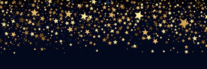 A mesmerizing black background adorned with shining gold stars, creating a magical and enchanting atmosphere