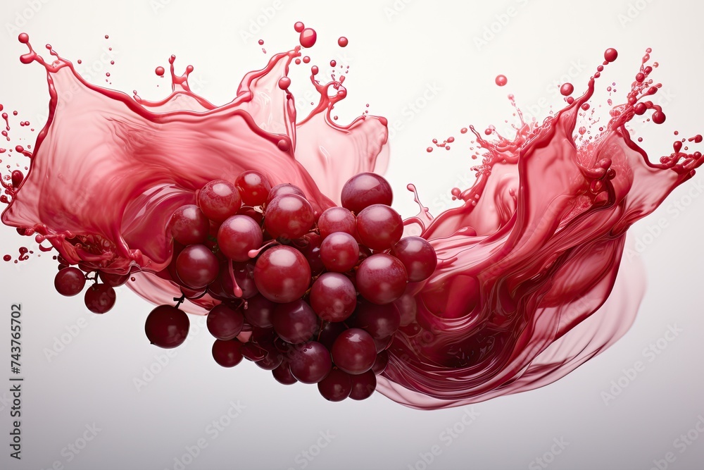 Poster a bunch of grapes appears to be magically suspended in mid-air, defying gravity with a sense of weig