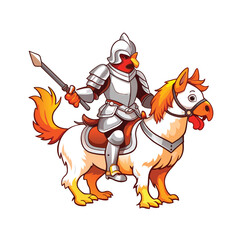 knight chicken vector