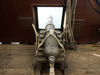 The Spanish galleon cannon embodies the power and history of naval warfare