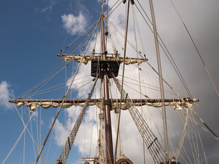The Spanish galleon master tree represents a majestic element of maritime history. - 743767329