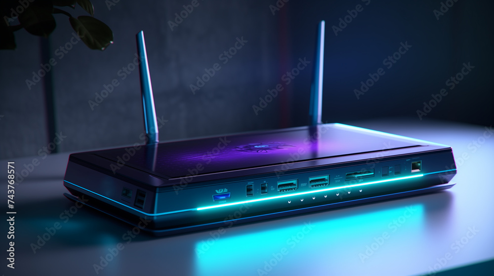 Canvas Prints wi-fi internet router, wireless data network connectivity, modern communication technology