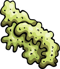 Green nature cartoon funny illustration