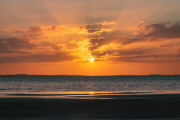 Epic sunset in coast line