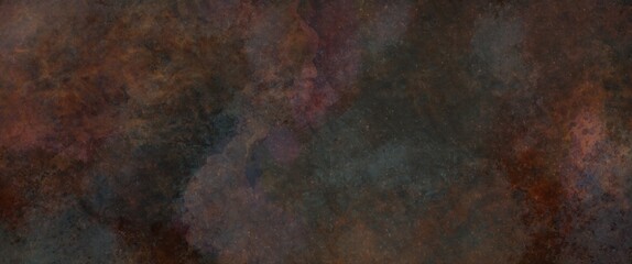 Dark galaxy in shades of brown with stars; background