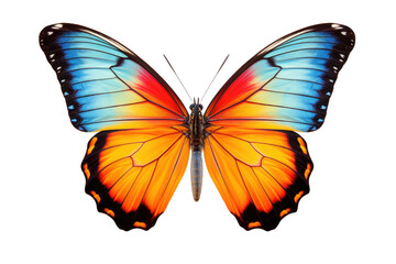 Colorful Butterfly Graphic on Transparent Background