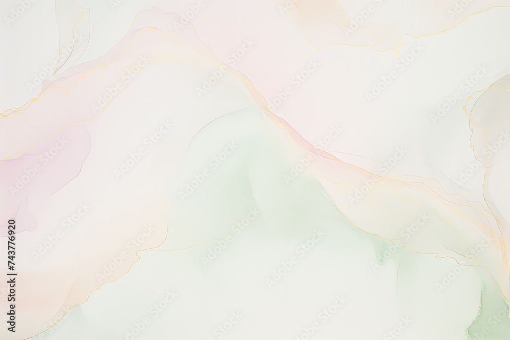 Aufkleber this painting features a serene white and pink background, creating a soft and dreamy atmosphere. th