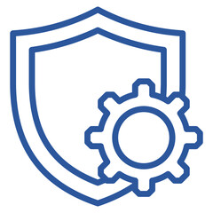 Obraz premium Shield Gear Icon Element For Design