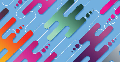 Abstract minimal geometric shape background with gradient