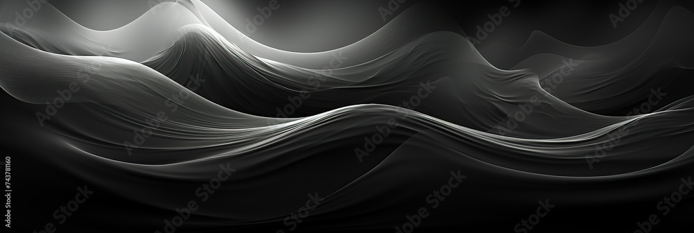 Poster a mesmerizing black and white scene capturing the immense power of a crashing wave, frozen in time a