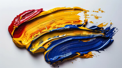 An abstract painting with vibrant brushstrokes