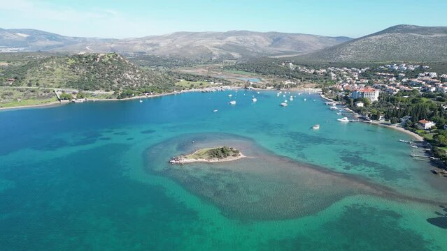 Ildır Beach drone view in Turkey