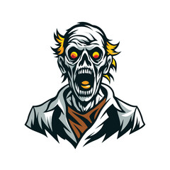 zombie head vector