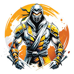 Fototapeta na wymiar illustration ninja for tshirt design