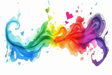 LGBTQ Pride grayromantic. Rainbow multicolored colorful divergent diversity Flag. Gradient motley colored amethyst LGBT rights parade festival unfretted pride community equality