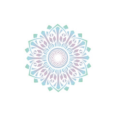 Abstract mandala design floral minimalist luxury logo
