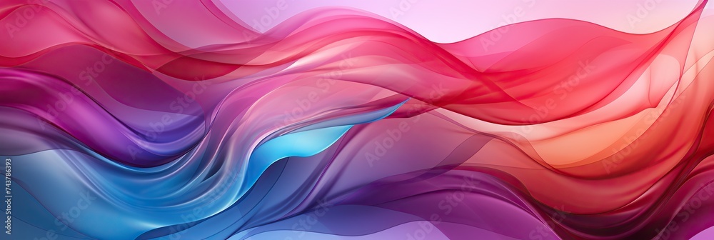 Aufkleber Colorful abstract background featuring dynamic wavy lines in various shades and hues, creating a visually captivating and energetic composition