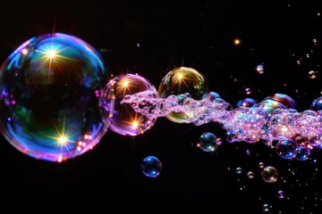 a colorful soap bubbles abstract background