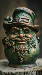 pot with magic leprechaun's gold 