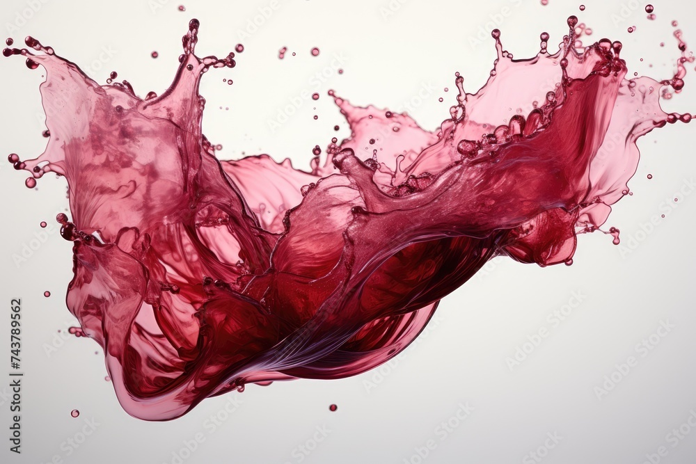 Leinwandbilder a vivid red liquid defies gravity, twisting and turning in midair, creating a mesmerizing and surrea