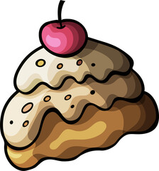 Cartoon funny muffin