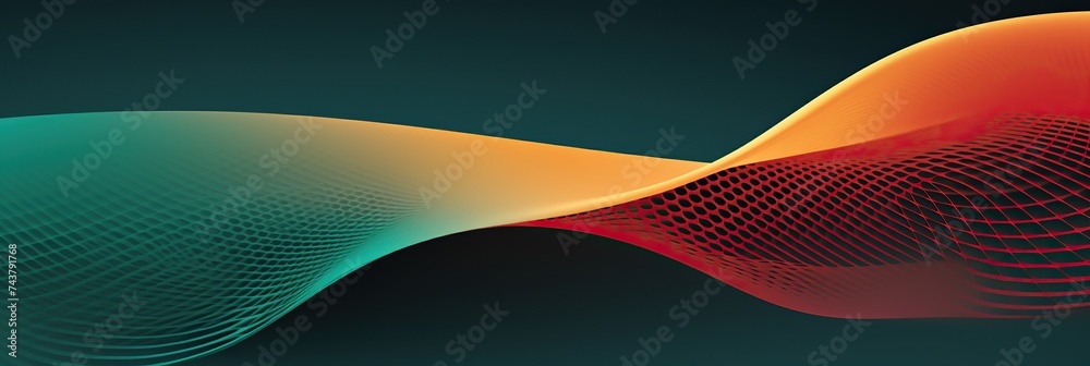 Leinwandbilder a computer screen displays a mesmerizing wavy design that creates a sense of movement and harmony