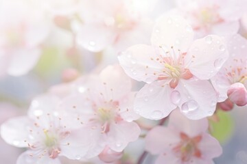 Fototapeta premium A cluster of vibrant flowers bloom gracefully on the branches of a tree, creating a picturesque scene of natures beauty