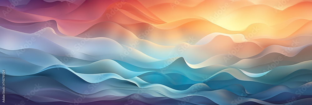 Aufkleber A vibrant painting showcasing a colorful sky filled with dynamic clouds, creating a mesmerizing and picturesque scene