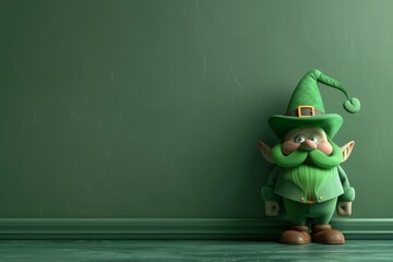 Fototapeta premium Stuffed Toy Man With Green Hat and Beard