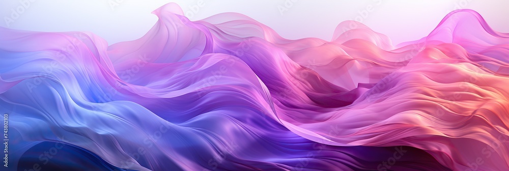 Leinwandbilder luminous wavy lines in a vibrant array of colors swirl and intertwine against a dark background in a