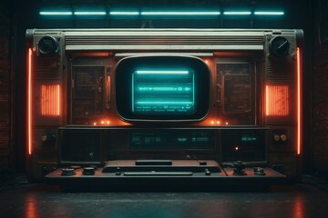 Obraz premium Cyberpunk Futuristic Backgrounds & Frames