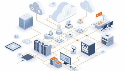 Real-Time Data Synchronization Across Cloud Platforms, real-time data synchronization across cloud platforms with an image displaying data being synchronized between multiple cloud services, AI