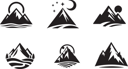 Mountain logo icon Vector illustration 