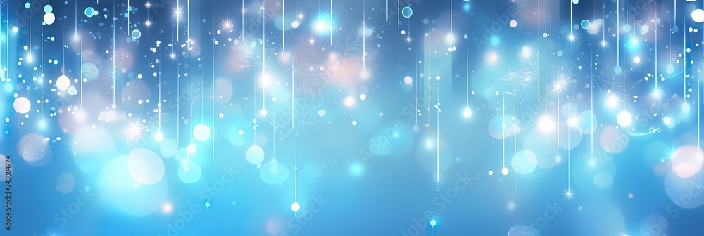 Fototapete a vibrant display of blue and white lights shimmering across a mesmerizing background, creating a ma