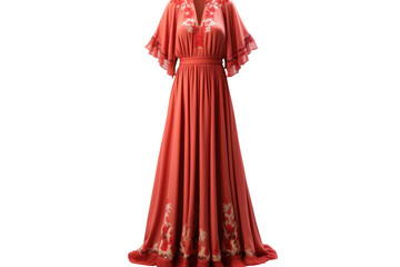 Unique Bohemian Print Dress Image with Transparent Background