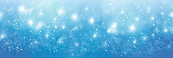 A serene blue sky adorned with a myriad of twinkling white stars, creating a celestial dance of beauty and wonder