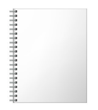 Notebook mockup. Empty ring binding sketch book. Png clipart isolated on transparent background