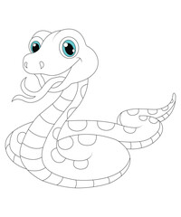 awesome snake cartoon for kids