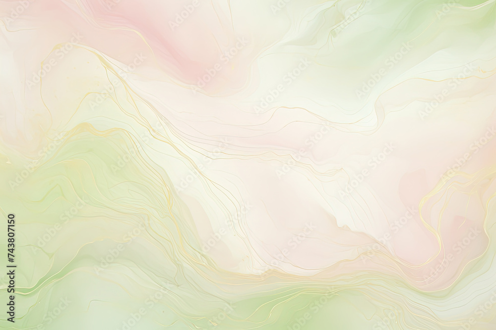Aufkleber this abstract painting features a harmonious blend of soft pastel colors, creating a soothing and dr