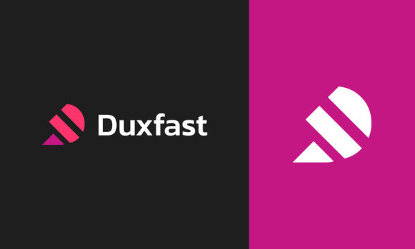 Abstract DF logo mark for company identity