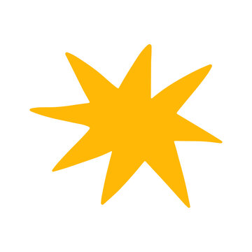 yellow trendy star shape