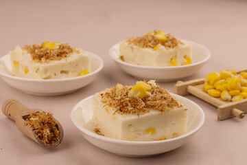 Maja Blanca is a Filipino Dessert Made of Coconut Milk and Corn, Thickened with Cornstarch....