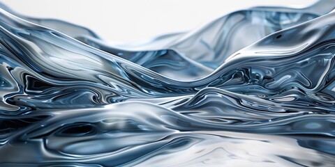 Abstract Liquid Art: Blue Waves Texture