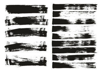 Hand Drawn Flat Sponge Thin Artist Brush Straight Lines & Long Background Mix High Detail Abstract Vector Background Mix Set 